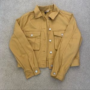 PacSun Yellow Denim Cropped Jacket